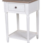 Helena 1 Drawer Side Table with Shelf