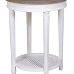 Helena Round Side Table with Shelf