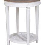 Helena Round Side Table with Shelf