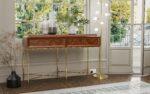 Claridge 2 Drawer Console Table - Cherry - Image 2