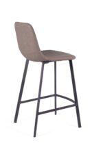 Bari Vintage Beige PU Counter Stool - 65cm Seat Height (Anthracite Grey Leg) (must be ordered in pairs) - Image 4