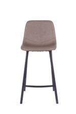 Bari Vintage Beige PU Counter Stool - 65cm Seat Height (Anthracite Grey Leg) (must be ordered in pairs)