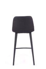 Bari Vintage Black PU Counter Stool - 65cm Seat Height (Anthracite Grey Leg) (must be ordered in pairs) - Image 5