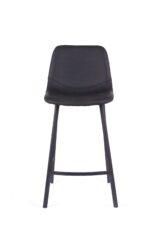Bari Vintage Black PU Counter Stool - 65cm Seat Height (Anthracite Grey Leg) (must be ordered in pairs)