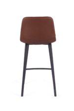 Bari Vintage Cognac PU Counter Stool - 65cm Seat Height (Anthracite Grey Leg) (must be ordered in pairs) - Image 5