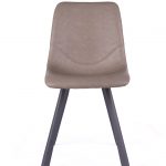 Bari Vintage Beige PU Chair  (Anthracite Grey Leg) (must be ordered as a box of four)