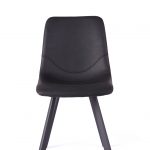 Bari Vintage Black PU Chair  (Anthracite Grey Leg) (must be ordered as a box of four)