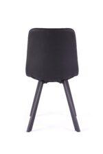 Bari Vintage Black PU Chair  (Anthracite Grey Leg) (must be ordered as a box of four) - Image 5