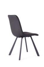 Bari Vintage Black PU Chair  (Anthracite Grey Leg) (must be ordered as a box of four) - Image 4