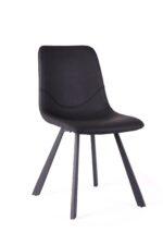 Bari Vintage Black PU Chair  (Anthracite Grey Leg) (must be ordered as a box of four) - Image 2