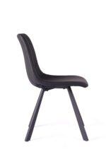 Bari Vintage Black PU Chair  (Anthracite Grey Leg) (must be ordered as a box of four) - Image 3