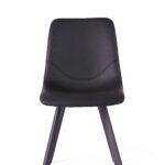 Bari Vintage Black PU Chair  (Anthracite Grey Leg) (must be ordered as a box of four)