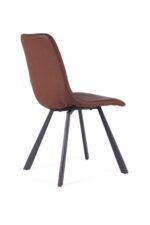 Bari Vintage Cognac PU Chair (Anthracite Grey Leg) (must be ordered as a box of four) - Image 4
