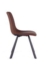 Bari Vintage Cognac PU Chair (Anthracite Grey Leg) (must be ordered as a box of four) - Image 3