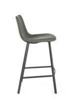 Bari Vintage Green PU Counter Stool - 65cm Seat Height (Anthracite Grey Leg) (must be ordered in pairs) - Image 2