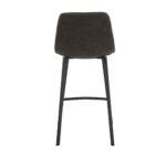 Bari Vintage Taupe PU Counter Stool - 65cm Seat Height (Anthracite Grey Leg) (must be ordered in pairs) - Image 5