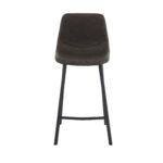 Bari Vintage Taupe PU Counter Stool - 65cm Seat Height (Anthracite Grey Leg) (must be ordered in pairs)