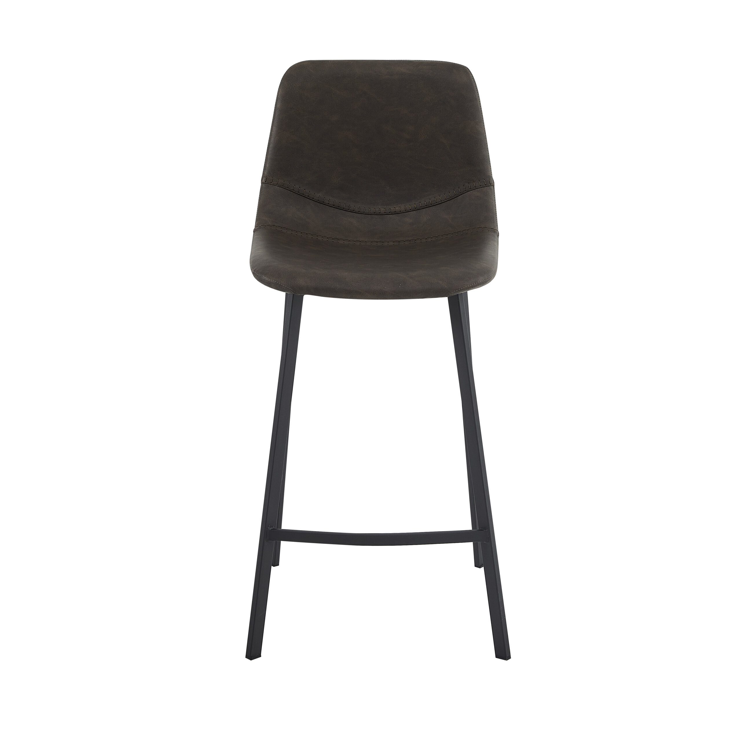 BARI65TAUPE Bari Vintage Taupe PU Counter Stool - 65cm Seat Height (Anthracite Grey Leg) (must be ordered in pairs) - Image 1