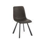 Bari Vintage Taupe PU Chair  (Anthracite Grey Leg) (must be ordered as a box of four) - Image 2