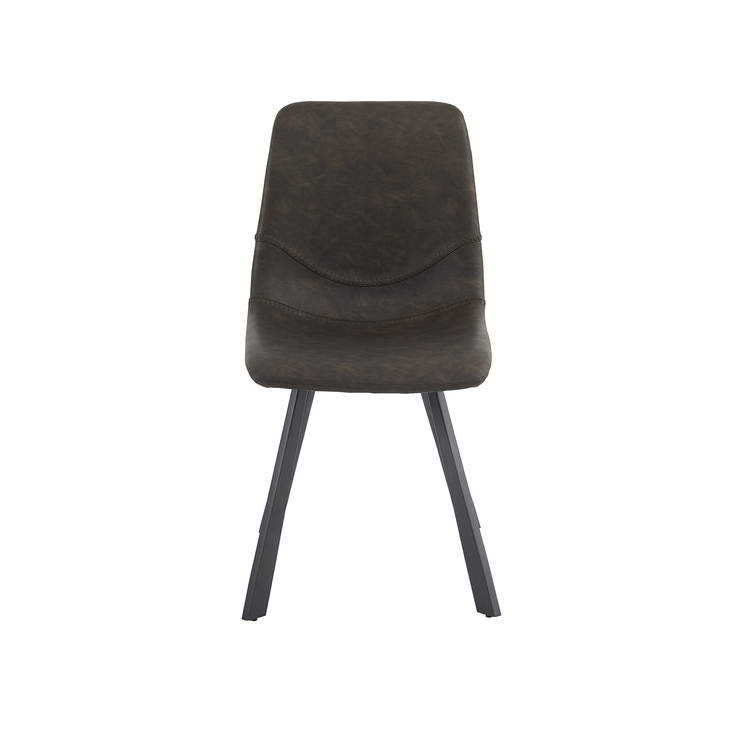 BARICHAIRTAUPE Bari Vintage Taupe PU Chair (Anthracite Grey Leg) (must be ordered as a box of four) - Image 1