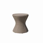 Leon Side Table - Palestone with Cushion & Wooden Legs