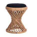Peacock Stool - Natural with Cushion