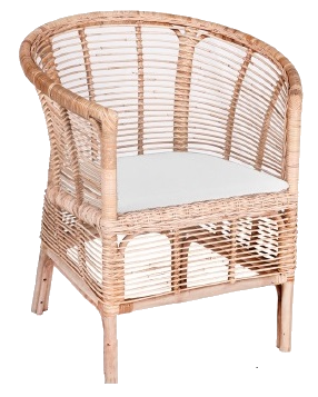 Vanilla Dining Chair White Cushion Vanilla Dining Chair - Natural with White Cushion - Image 1