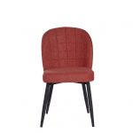 Clio Red Fabric Chair - (Anthracite Grey Metal Leg) (must be ordered as a box of four)