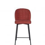 Clio Red Fabric Counter Stool - 65cm Seat Height (Anthracite Grey Leg) (must be ordered in pairs)