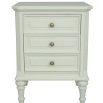 Vanessa 3 Drawer Bedside - Lime White