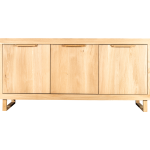 160cm Montreal 3 Door Sideboard - Wooden Handles & Legs