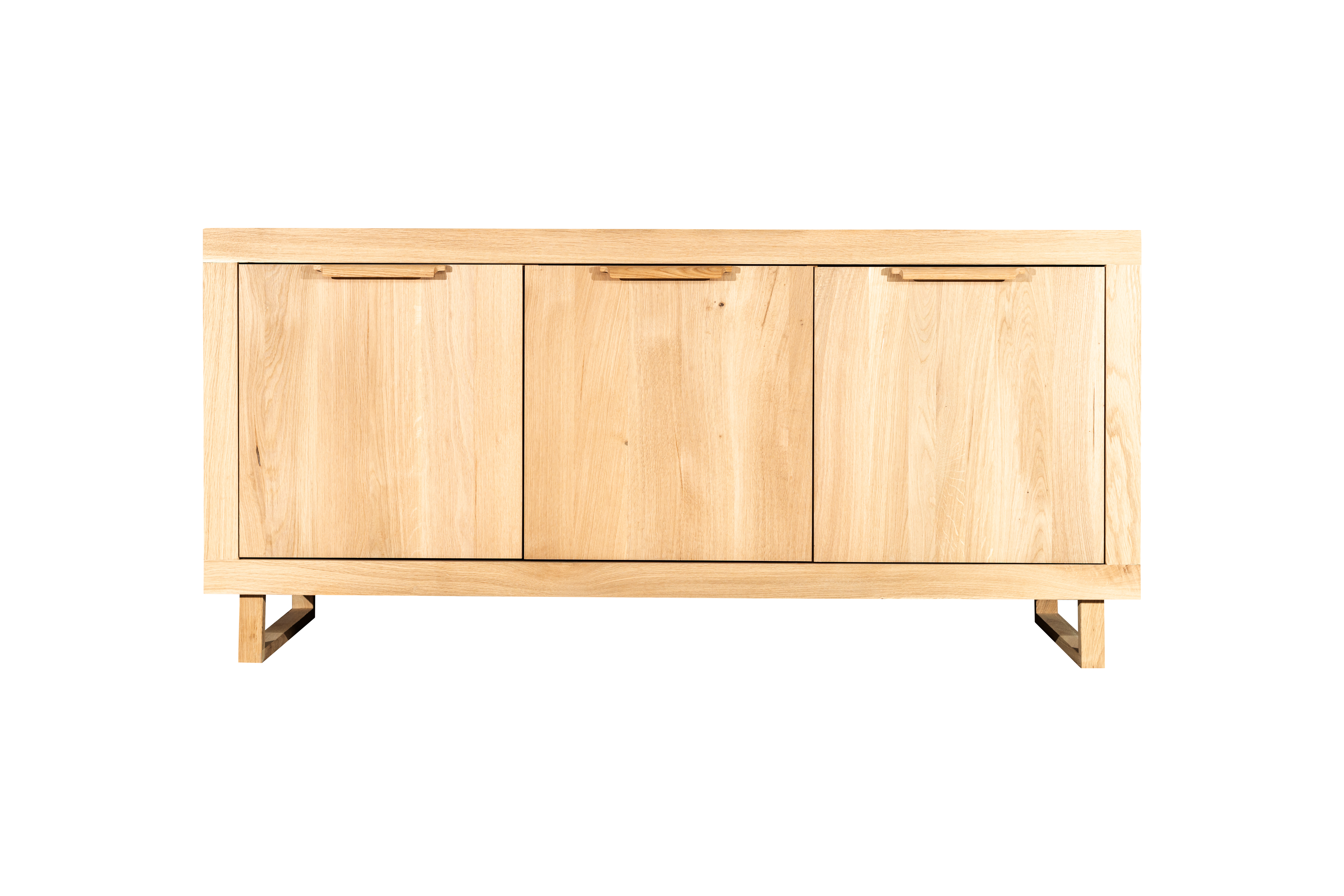 MONT160DOOR 160cm Montreal 3 Door Sideboard - Wooden Handles & Legs - Image 1
