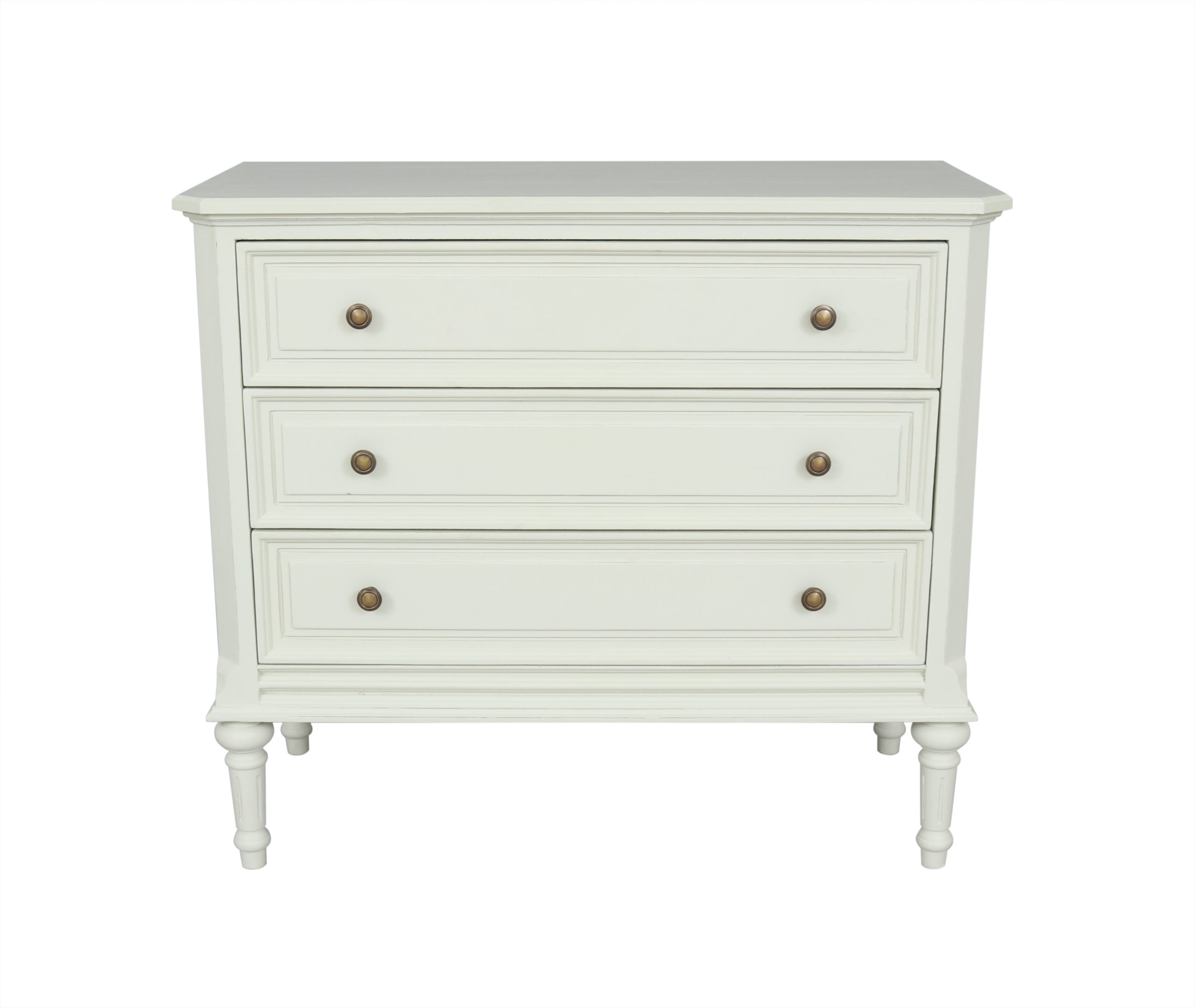 VAN19 Vanessa 3 Drawer Chest - Lime White - Image 1
