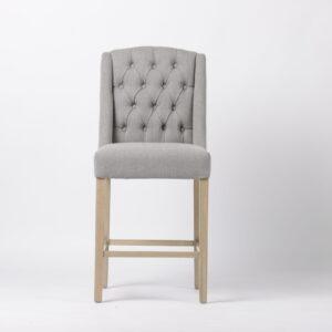 Daytona Slate Linen Counter Stool - 67cm Seat Height