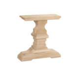 Pair of KLOS Wooden Legs for Bench (Solid Oak) - Rustic with Splits