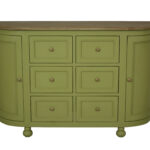 Jardin 6 Drawer Sideboard - Green