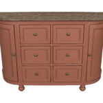 Jardin 6 Drawer Sideboard - Red