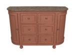 Jardin 6 Drawer Sideboard - Red