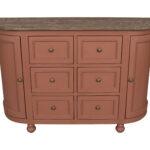 Jardin 6 Drawer Sideboard - Red