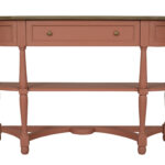 Jardin 1 Drawer Console Table with 2 Shelves - Red