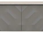 Lucca Sideboard with Folding Doors - Taupe & Vanilla Marble