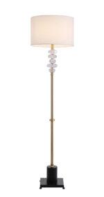 Metal and Crystal Floor Lamp - Image 2