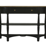 Jardin 1 Drawer Console Table with 2 Shelves - Black