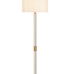 Metal and Glass Floor Lamp
