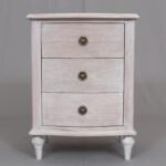 Luna 3 Drawer Bedside - White Wash