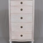 Luna 5 Drawer Tallboy - White Wash
