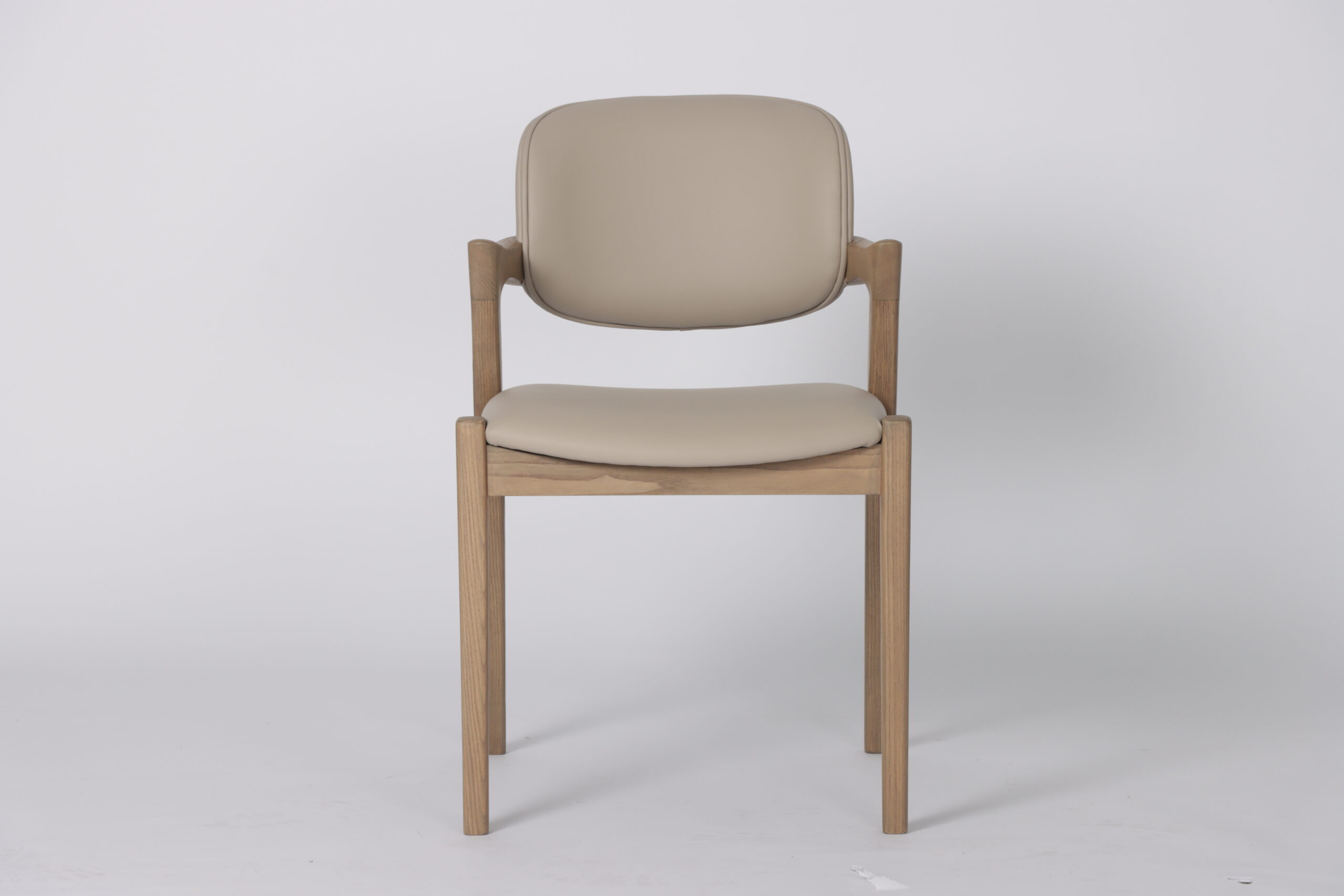 MILABEIGECHAIR Mila Beige PU Dining Chair - 49cm Seat Height - Image 1