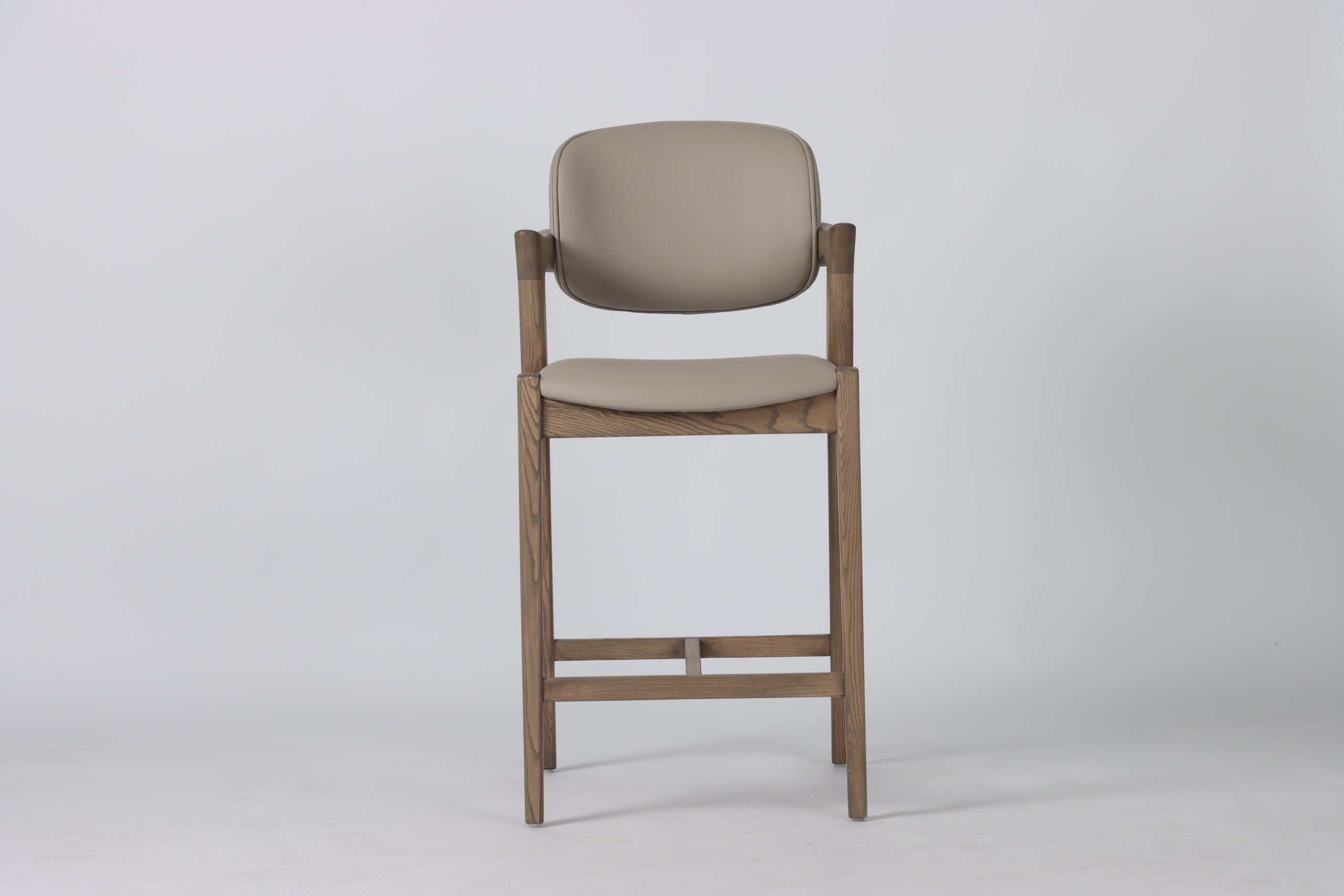 MILABEIGESTOOL Mila Beige PU Counter Stool - 67cm Seat Height - Image 1