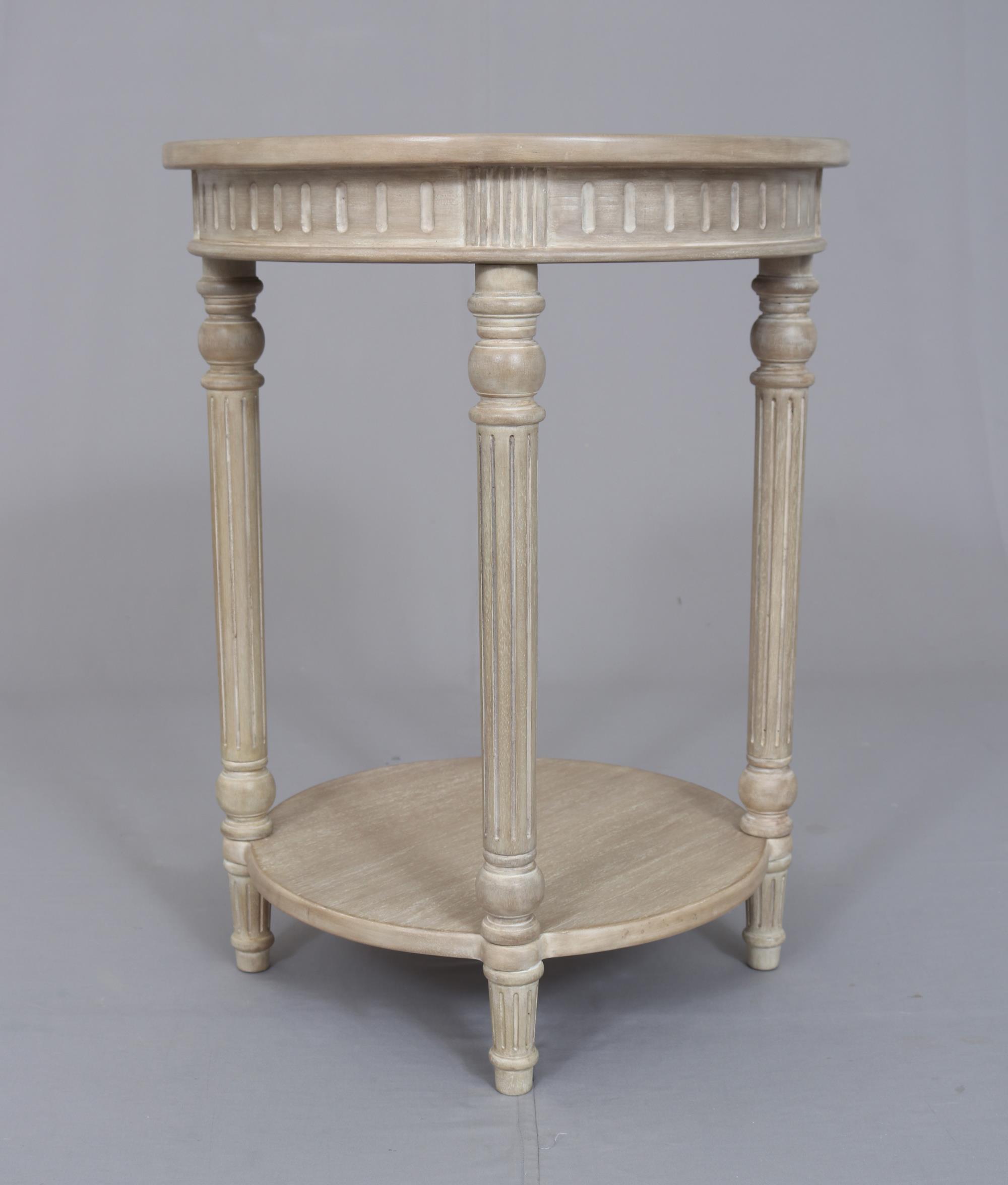 PTG6_Gueridon (23) Willow Round Side Table - Timber Wash - Image 1