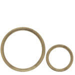 Set of 2 Round Profile Edge Mirrors - Light Oak